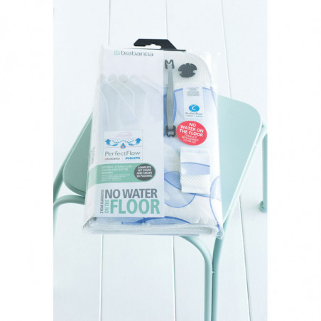 Κάλυμμα τραπεζιού σιδερώματος Brabantia C 90300154, 124x45 cm, 9 mm, PerfectFlow, Λευκό/Μπλε χρώμα