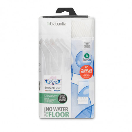 Κάλυμμα τραπεζιού σιδερώματος Brabantia D 90300163, 135x45 cm, 9 mm, PerfectFlow, Λευκό/Μπλε φως