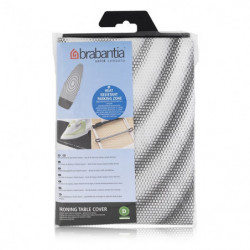 Κάλυμμα τραπεζιού σιδερώματος Brabantia D 90300168, 135x45 cm, 2 mm, Ανθεκτική στη θερμότητα ζώνη σιδερώματος, Σκούρο γκρι/λευκό