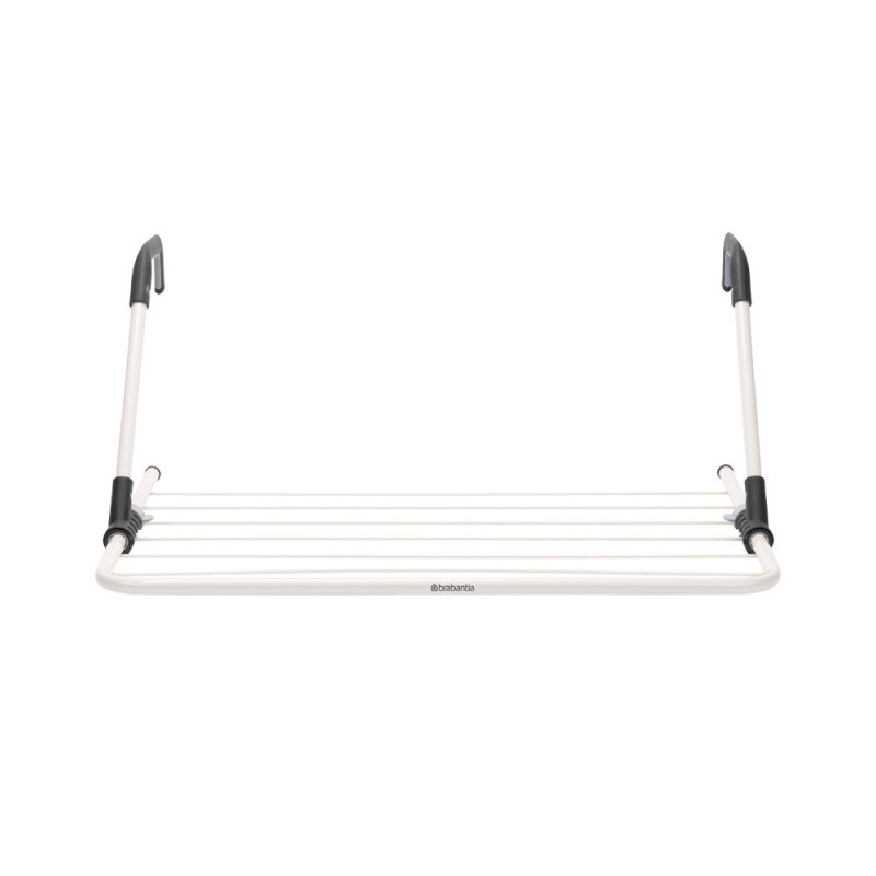 Απλώστρα Κρεμαστή Brabantia 90300177, 4,5 m, Για τοίχους έως 11 cm, Πτυσσόμενοι βραχίονες, Λευκό