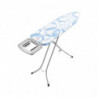 Τραπέζι σιδερώματος Brabantia B 90300113, 124x38 cm, 7 θέσεις ρύθμισης, υποδοχή σίδερου, PerfectFlow, Λευκό/Μπλε