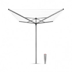 Brabantia Διαχωριστικό εξωτερικού χώρου 90300212, Ø45mm, Μεταλλικό, Γαλβανισμένο, Για σκάψιμο ή σκυροδέτηση, Inox