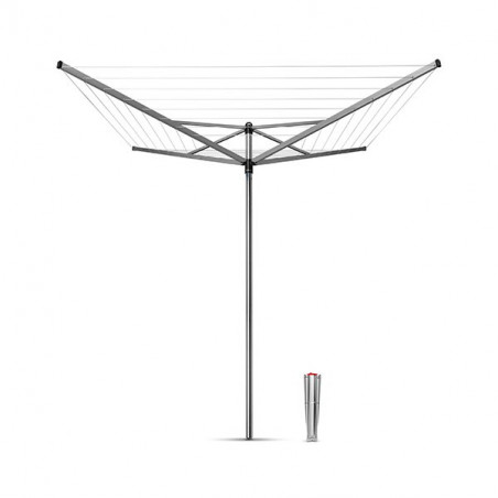 Brabantia Διαχωριστικό εξωτερικού χώρου 90300212, Ø45mm, Μεταλλικό, Γαλβανισμένο, Για σκάψιμο ή σκυροδέτηση, Inox
