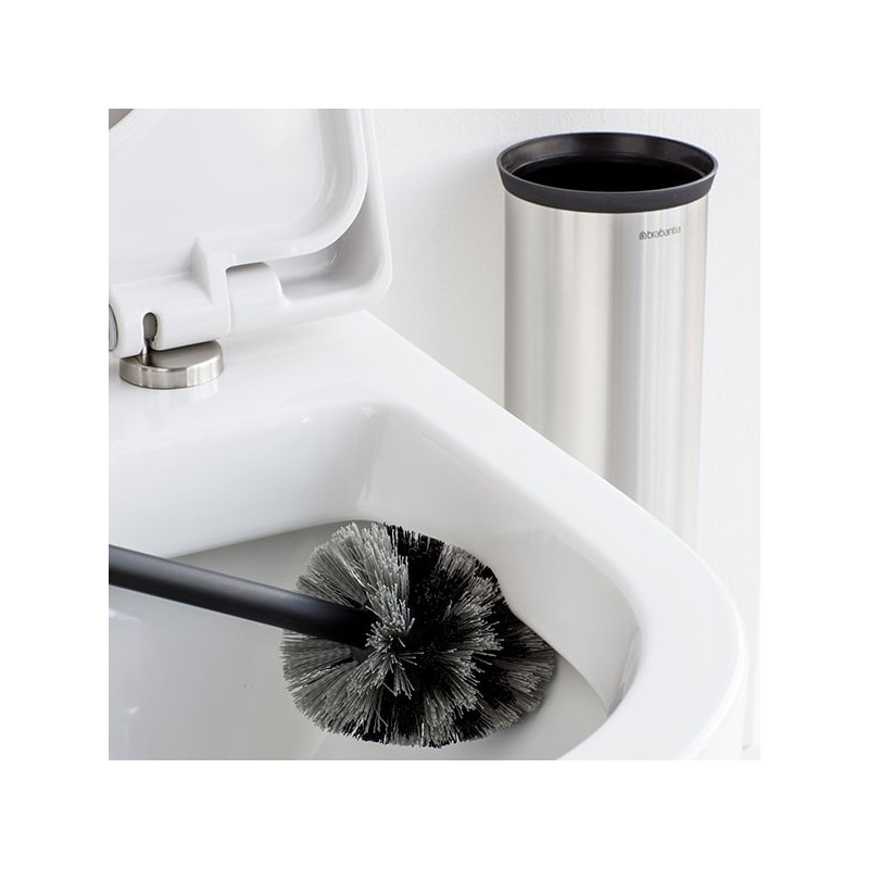 Βούρτσα τουαλέτας Brabantia Profile 90300284, 43 cm, Πλήρως επικαλυμμένη βούρτσα, Επιτοίχια τοποθέτηση, Inox