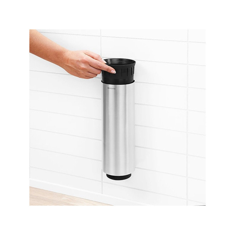 Βούρτσα τουαλέτας Brabantia Profile 90300285, 43 cm, Πλήρως επικαλυμμένη βούρτσα, Επιτοίχια τοποθέτηση, Inox/matt