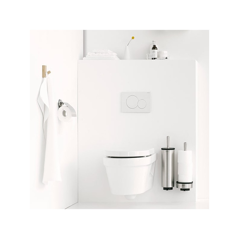 Βούρτσα τουαλέτας Brabantia Profile 90300285, 43 cm, Πλήρως επικαλυμμένη βούρτσα, Επιτοίχια τοποθέτηση, Inox/matt