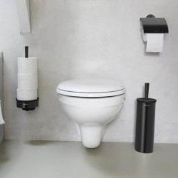 Βούρτσα τουαλέτας Brabantia Profile 90300317, 43 cm, Πλήρως επικαλυμμένη βούρτσα, Επιτοίχια τοποθέτηση, Μαύρο