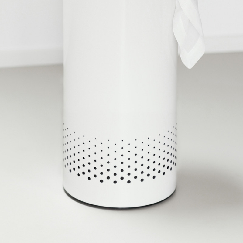 Καλάθι πλυντηρίου της Brabantia 90300239, 35 l, Καπάκι από φελλό, Πλήρωση χωρίς άνοιγμα, οπές εξαερισμού, Λευκό