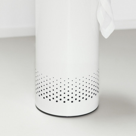 Καλάθι πλυντηρίου της Brabantia 90300239, 35 l, Καπάκι από φελλό, Πλήρωση χωρίς άνοιγμα, οπές εξαερισμού, Λευκό