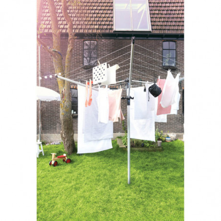 Brabantia Lift-O-Matic Advance για εξωτερικούς χώρους 90300255, 60 m, Ρυθμιζόμενο ύψος, Αγκύρωση σκυροδέματος, Θήκη, Τσάντα με κλιπς, Ανθεκτικό στη διάβρωση, Inox