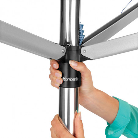 Brabantia TopSpinner για εξωτερικούς χώρους 90300260, 40 m, Μεταλλικό καρφί εκσκαφής, Ανθεκτικό στη διάβρωση, Inox