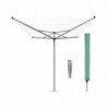 Brabantia TopSpinner για εξωτερικούς χώρους 90300263, 50 m, Μεταλλική ακίδα εκσκαφής, Θήκη, Ανθεκτική στη διάβρωση, Inox