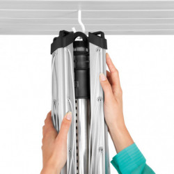 Brabantia Lift-O-Matic για εξωτερικούς χώρους 90300266, 40 m, Ρυθμιζόμενο ύψος, Μεταλλική ακίδα εκσκαφής, Θήκη, Τσάντα με κλιπς, Ανθεκτικό στη διάβρωση, Inox