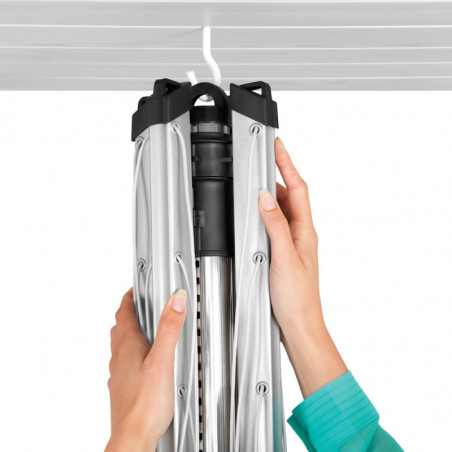Brabantia Lift-O-Matic για εξωτερικούς χώρους 90300266, 40 m, Ρυθμιζόμενο ύψος, Μεταλλική ακίδα εκσκαφής, Θήκη, Τσάντα με κλιπς, Ανθεκτικό στη διάβρωση, Inox