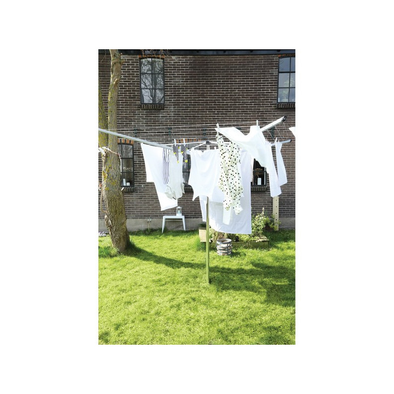 Brabantia Lift-O-Matic για εξωτερικούς χώρους 90300266, 40 m, Ρυθμιζόμενο ύψος, Μεταλλική ακίδα εκσκαφής, Θήκη, Τσάντα με κλιπς, Ανθεκτικό στη διάβρωση, Inox