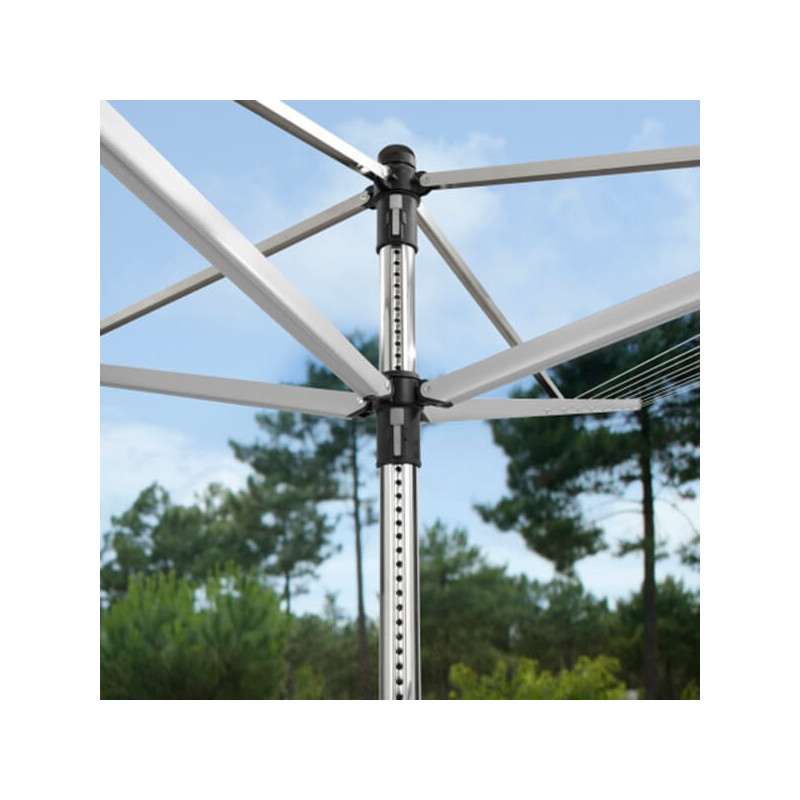 Brabantia Lift-O-Matic για εξωτερικούς χώρους 90300266, 40 m, Ρυθμιζόμενο ύψος, Μεταλλική ακίδα εκσκαφής, Θήκη, Τσάντα με κλιπς, Ανθεκτικό στη διάβρωση, Inox