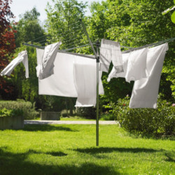 Brabantia Lift-O-Matic για εξωτερικούς χώρους 90300266, 40 m, Ρυθμιζόμενο ύψος, Μεταλλική ακίδα εκσκαφής, Θήκη, Τσάντα με κλιπς, Ανθεκτικό στη διάβρωση, Inox