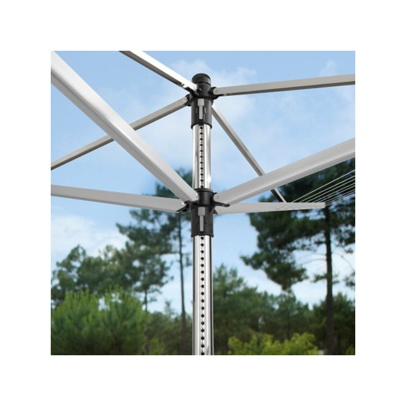 Brabantia Lift-O-Matic για εξωτερικούς χώρους 90300267, 50 m, Ρυθμιζόμενο ύψος, Μεταλλική ακίδα εκσκαφής, Θήκη, Τσάντα με κλιπς, Ανθεκτικό στη διάβρωση, Inox