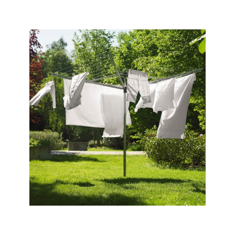 Brabantia Lift-O-Matic για εξωτερικούς χώρους 90300267, 50 m, Ρυθμιζόμενο ύψος, Μεταλλική ακίδα εκσκαφής, Θήκη, Τσάντα με κλιπς, Ανθεκτικό στη διάβρωση, Inox