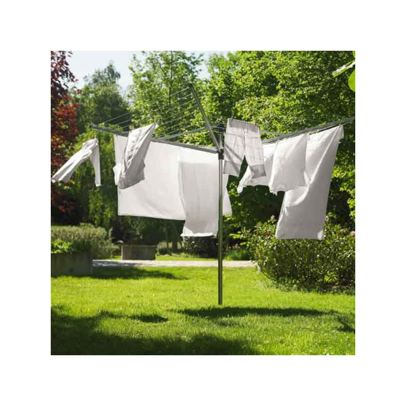 Brabantia Lift-O-Matic για εξωτερικούς χώρους 90300268, 50 m, Ρυθμιζόμενο ύψος, Μεταλλική ακίδα εκσκαφής, Θήκη, Ανθεκτικό στη διάβρωση, Inox