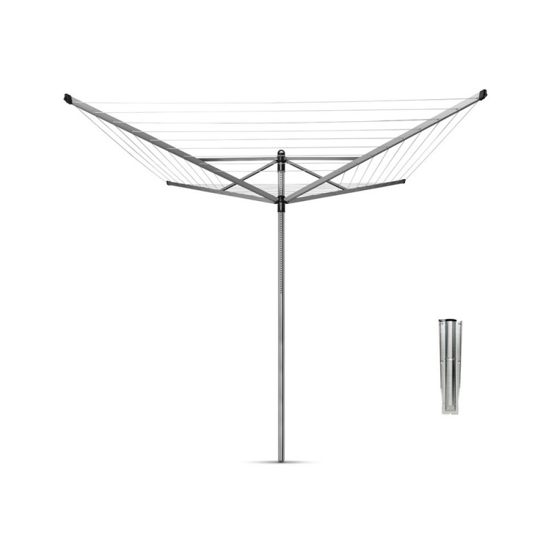 Brabantia Lift-O-Matic για εξωτερικούς χώρους 90300269, 60 m, Ρυθμιζόμενο ύψος, Μεταλλικό καρφί, Ανθεκτικό στη διάβρωση, Inox