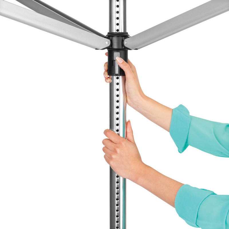 Brabantia Lift-O-Matic για εξωτερικούς χώρους 90300269, 60 m, Ρυθμιζόμενο ύψος, Μεταλλικό καρφί, Ανθεκτικό στη διάβρωση, Inox