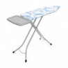 Τραπέζι σιδερώματος Brabantia B 90300120, 124x38 cm, 7 θέσεις ρύθμισης, υποδοχή γεννήτριας ατμού, PerfectFlow, Λευκό/Μπλε