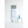 Τραπέζι σιδερώματος Brabantia B 90300120, 124x38 cm, 7 θέσεις ρύθμισης, υποδοχή γεννήτριας ατμού, PerfectFlow, Λευκό/Μπλε