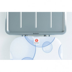 Τραπέζι σιδερώματος Brabantia B 90300120, 124x38 cm, 7 θέσεις ρύθμισης, υποδοχή γεννήτριας ατμού, PerfectFlow, Λευκό/Μπλε