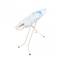Τραπέζι σιδερώματος Brabantia A 90300124, 110x30 cm, 7 ρυθμιζόμενες θέσεις, υποδοχή σίδερου, Λευκό