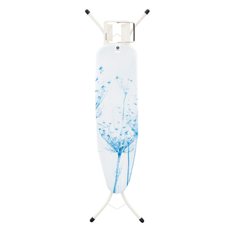 Τραπέζι σιδερώματος Brabantia A 90300124, 110x30 cm, 7 ρυθμιζόμενες θέσεις, υποδοχή σίδερου, Λευκό