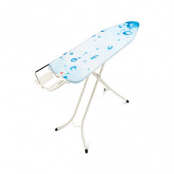 Τραπέζι σιδερώματος Brabantia B 90300132, 124x38 cm, 7 θέσεις ρύθμισης, υποδοχή σίδερου, Λευκό/Μπλε