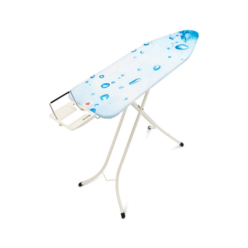 Τραπέζι σιδερώματος Brabantia B 90300132, 124x38 cm, 7 θέσεις ρύθμισης, υποδοχή σίδερου, Λευκό/Μπλε