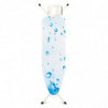 Τραπέζι σιδερώματος Brabantia B 90300132, 124x38 cm, 7 θέσεις ρύθμισης, υποδοχή σίδερου, Λευκό/Μπλε