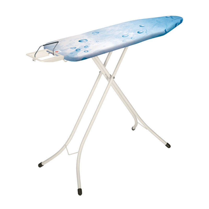 Τραπέζι σιδερώματος Brabantia B 90300132, 124x38 cm, 7 θέσεις ρύθμισης, υποδοχή σίδερου, Λευκό/Μπλε