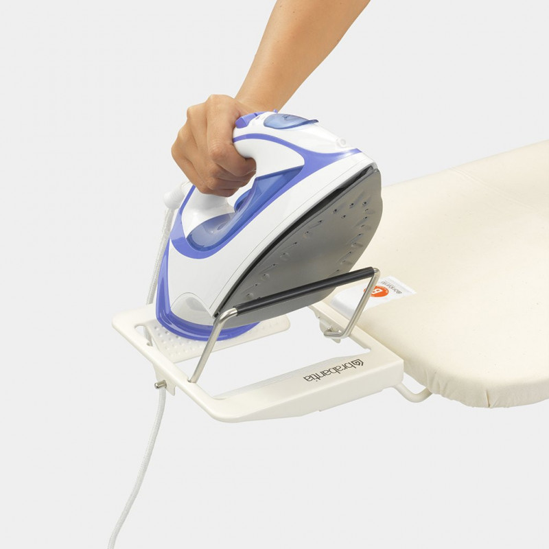 Τραπέζι σιδερώματος Brabantia B 90300132, 124x38 cm, 7 θέσεις ρύθμισης, υποδοχή σίδερου, Λευκό/Μπλε