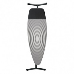 Τραπέζι σιδερώματος Brabantia D 90300136, 135x45 cm, 7 ρυθμιζόμενες θέσεις, ανθεκτική στη θερμότητα ζώνη σιδερώματος, Σκούρο γκρι/λευκό