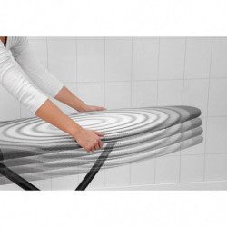 Τραπέζι σιδερώματος Brabantia D 90300136, 135x45 cm, 7 ρυθμιζόμενες θέσεις, ανθεκτική στη θερμότητα ζώνη σιδερώματος, Σκούρο γκρι/λευκό
