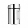Κάδος Brabantia Touch Bin 647210, 3 L, Ομαλό και αθόρυβο άνοιγμα, Επιτοίχια τοποθέτηση, Λαμπερό ανοξείδωτο ατσάλι