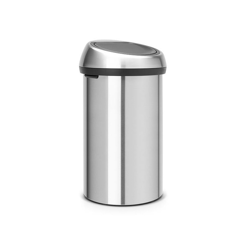Κουτί Brabantia Touch Bin 647245, 60 λίτρα, Ομαλός και αθόρυβος βρασμός, Inox/mate