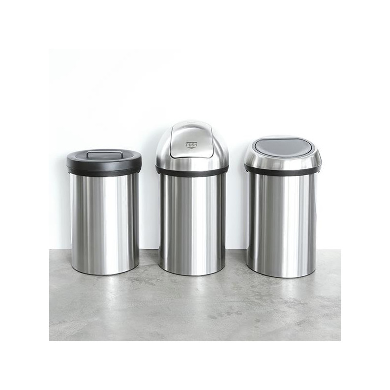 Κουτί Brabantia Touch Bin 647245, 60 λίτρα, Ομαλός και αθόρυβος βρασμός, Inox/mate