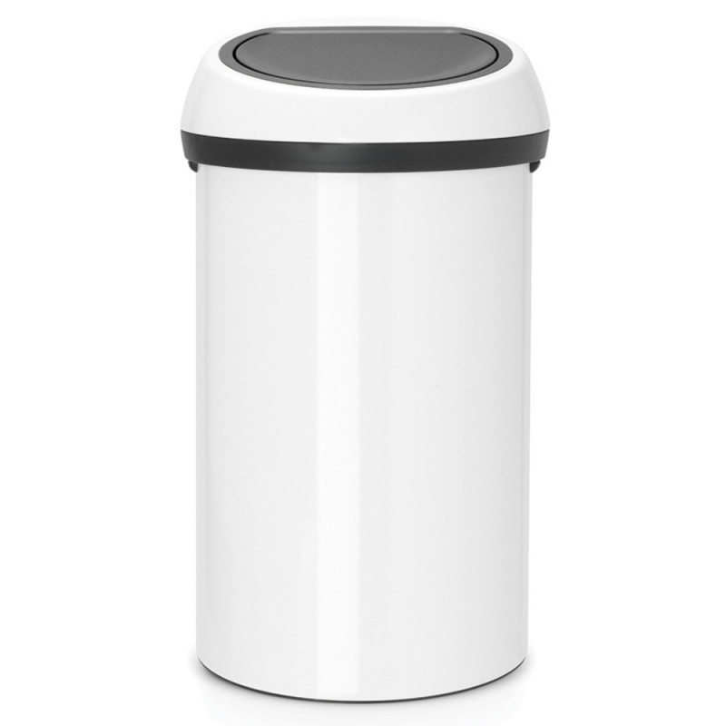 Κάδος BrabantiaTouch 647246, 60 l, Ομαλό και αθόρυβο άνοιγμα, Λευκό