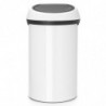 Κάδος BrabantiaTouch 647246, 60 l, Ομαλό και αθόρυβο άνοιγμα, Λευκό