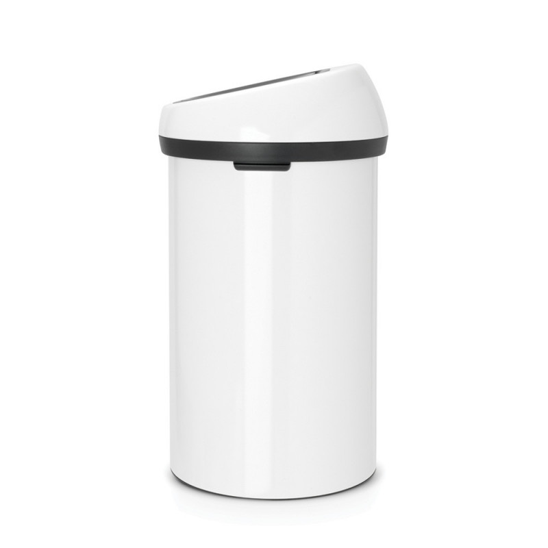 Κάδος BrabantiaTouch 647246, 60 l, Ομαλό και αθόρυβο άνοιγμα, Λευκό