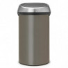 Brabantia Touch Bin 647249, 60 l, Ομαλό και αθόρυβο άνοιγμα, Γκρι