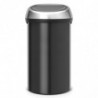 Brabantia Touch Bin 647251, 60 l, Ομαλό και αθόρυβο άνοιγμα, Μαύρο/inox