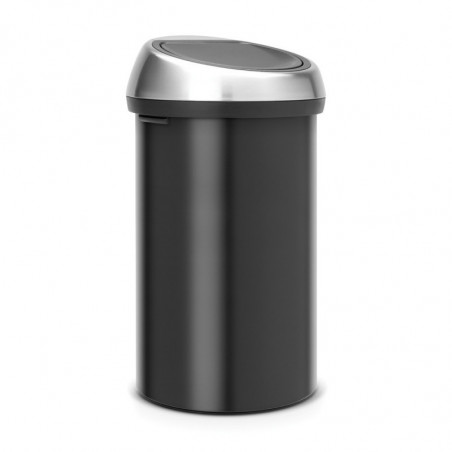 Brabantia Touch Bin 647251, 60 l, Ομαλό και αθόρυβο άνοιγμα, Μαύρο/inox