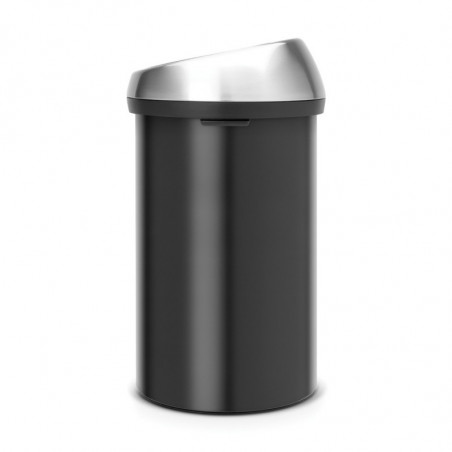 Brabantia Touch Bin 647251, 60 l, Ομαλό και αθόρυβο άνοιγμα, Μαύρο/inox