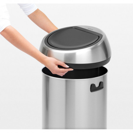Brabantia Touch Bin 647251, 60 l, Ομαλό και αθόρυβο άνοιγμα, Μαύρο/inox