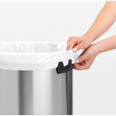 Brabantia Touch Bin 647251, 60 l, Ομαλό και αθόρυβο άνοιγμα, Μαύρο/inox